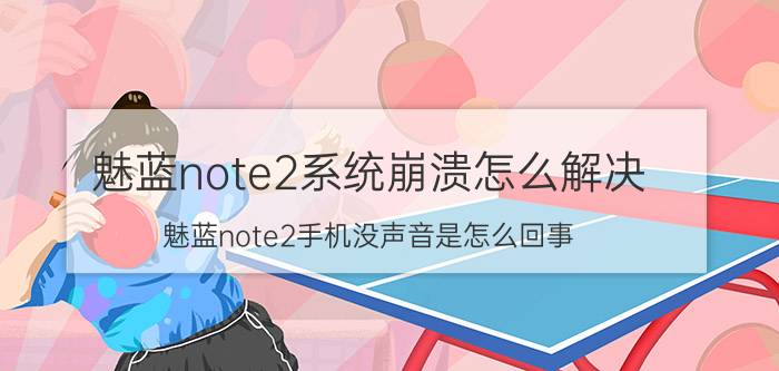 魅蓝note2系统崩溃怎么解决 魅蓝note2手机没声音是怎么回事？